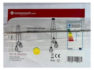 Lampenwelt Lampenwelt - Csillár zsinóron ELDA 3xE27/60W/230V LW1132