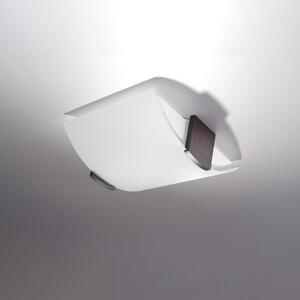 Fehér mennyezeti lámpa üveg búrával 33x30 cm Eva – Nice Lamps