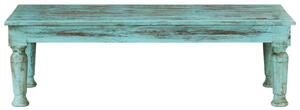 Újrahasznosított Fa Dohányzóasztal - Antik Stílus - 110x50x34 cm