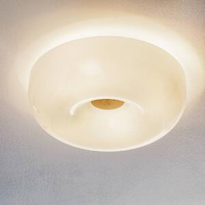 Foscarini Circus piccola üveg mennyezeti lámpa, Ø 32 cm, dimmelhető, Fehér / opál, Nappali / Étkező, Üveg, Dizájn