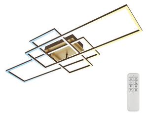 Brilo Brilo - LED Dimmelhető felületre szerelhető csillár FRAME LED/51W/230V barna/arany + távirányító BL1271