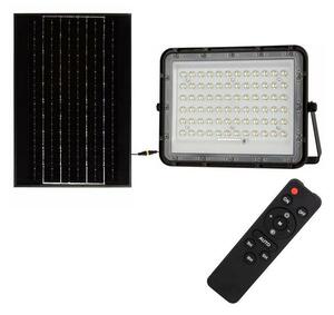 V-Tac LED Kültéri napalemes reflektor LED/15W/3,2V IP65 6400K fekete + távirányító VT1359