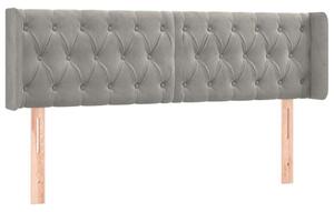 Bársony LED Fejtámla - Világosszürke - 147cm