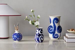 Kék kézzel festett agyagkerámia váza Tulle – Kähler Design