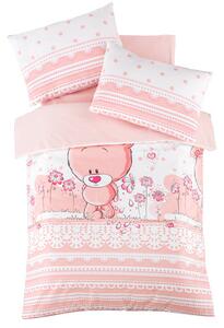 Pinky Ranforce Baby ágyneműhuzatszett Rózsaszínű fehér