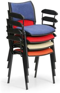 SMART konferencia szék - fekete lábak karfával, narancssárga