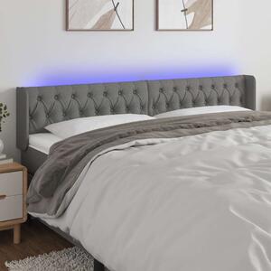 VidaXL LED-es Ágyfejtámla - Sötétszürke Szövet - 183cm
