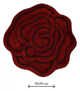 Big Rose Akril fürdőszoba szőnyeg Piros
