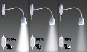 Szabályozható LED fali lámpa 4W, fehér