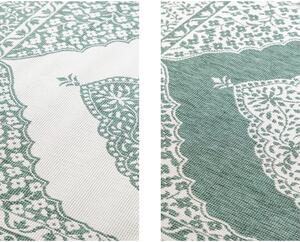 Zöld-krémszínű kültéri szőnyeg 160x230 cm Gemini – Elle Decoration