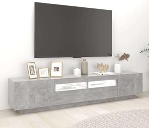 Modern TV-szekrény - Betonszürke - 200cm
