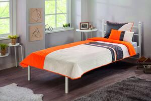 Dynamic (90 - 100) Ifjúsági ágytakaró szett Fehér narancssárga szürke