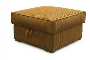 SMART COSARO XL tárolóhelyes puff 71x71 cm, mustársárga