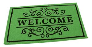 Textil tisztítószőnyeg Welcome Deco 33 x 58 x 0,3 cm, zöld
