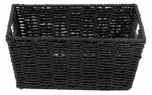 Tömörítő kötött kosár 31 x 24 x 14 cm, fekete