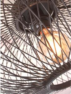 Fekete mennyezeti lámpa bambusz búrával ø 40 cm Cango – Good&Mojo