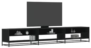 Fekete szerelt fa TV-szekrény 270 x 40 x 46 cm
