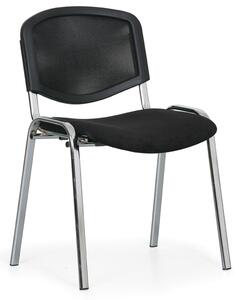 Viva Mesh konferencia szék - króm lábak, fekete