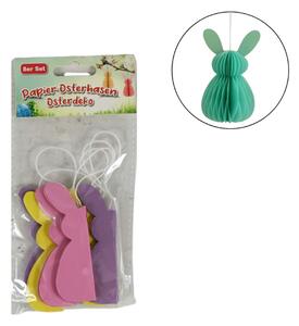 Függő díszek BUNNY 8 cm készlet 8 db, színes
