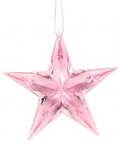 Karácsonyi dísz DIAMOND STAR 9 cm, rózsaszín