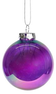 Üvegből készült karácsonyi dísz FAIRY PURPLE 10 cm, lila