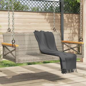 Szürke polyrattan hintapad 109 x 62 x 40 cm