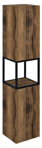 Sapho Sapho, SKARA szekrény 35x171x32cm, 2x ajtó, bal/jobb, fekete matt/collingwood tölgy, CG010-1919