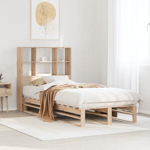 Tömör fa könyvespolcos ágy matrac nélkül 100 x 200 cm