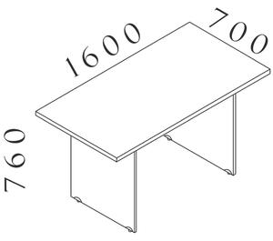Visio LUX tárgyalóasztal 160 x 70 cm, tölgy