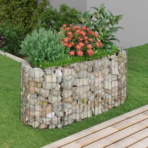 VidaXL horganyzott vas gabion magaságyás 120 x 50 x 50 cm