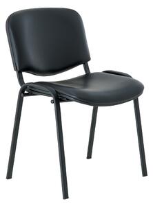 ISO bőr konferencia szék - fekete lábak, fekete