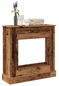 Antik fa színű szerelt fa kandallóburkolat 90 x 30 x 90 cm