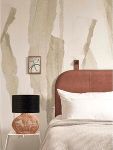 Fekete-natúr színű asztali lámpa textil búrával (magasság 48 cm) Kalahari – Good&Mojo