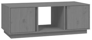 Fenyőfa Dohányzóasztal - Szürke - 110x50x40 cm - Tárolóval