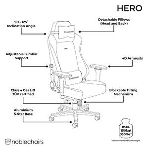 Noblechairs Hero műbőr gamer szék extra funkciókkal