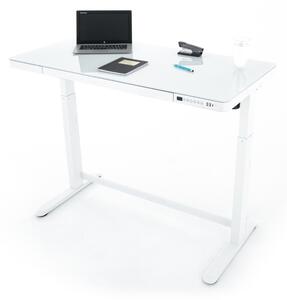 OfficeTech A állítható magasságú asztal, 120 x 60 cm, fehér
