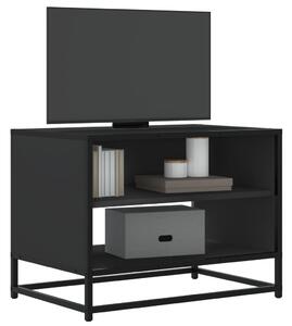 Fekete szerelt fa és fém TV-szekrény 61x40x46 cm