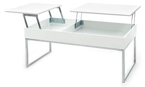 Fehér dohányzóasztal fehér asztallappal 60x110 cm Celinda – Tomasucci