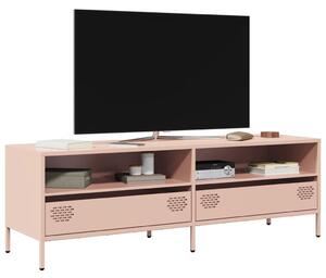 Rózsaszín hidegen hengerelt acél TV-szekrény 135x39x43,5 cm