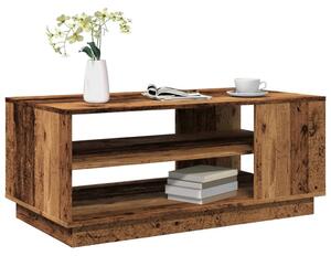 Antik fa színű szerelt fa dohányzóasztal 102 x 55 x 43 cm