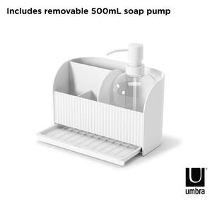 Fehér újrahasznosított műanyag mosogatóeszköz tartó Sling – Umbra