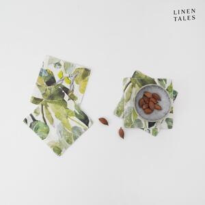Zöld textil poháralátét szett 4 db-os Lotus – Linen Tales