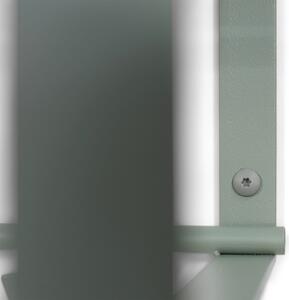 Zöld-szürke fém fali fogas polccal Rex – Spinder Design