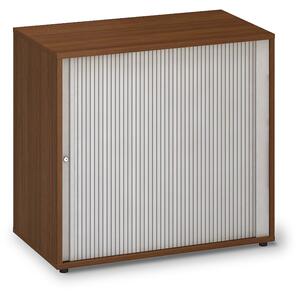 Alacsony lamellákkal ellátott szekrény ProOffice 80 x 45 x 73,5 cm, dió