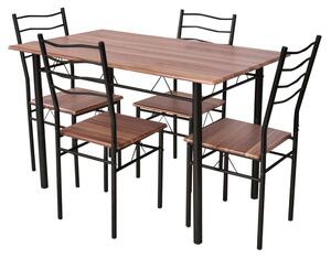 Fémvázas étkezőasztal 4 székkel