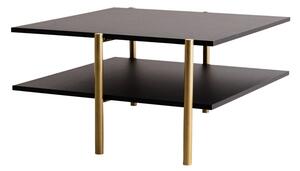 Fekete dohányzóasztal fekete asztallappal 80x85 cm Rave - CustomForm