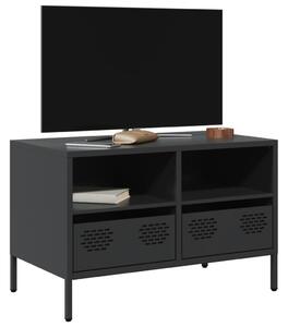 Fekete hidegen hengerelt acél TV-szekrény 68 x 39 x 43,5 cm