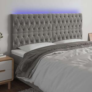 VidaXL Bársony Ágytámlá LED-del - 200cm