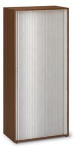 Magas lamellákkal ellátott szekrény ProOffice 80 x 45 x 178 cm, dió