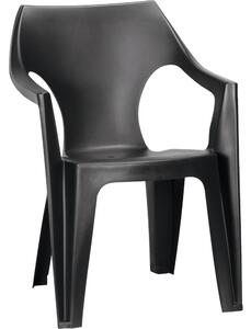 Sötétszürke műanyag kerti szék Dante – Keter